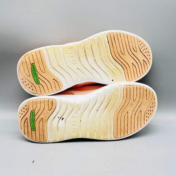 Kizik Shoes Women 10 Peach Athens Hands Free Slip On Sneaker Rabbit Foam Comfort - Picture 10 of 12